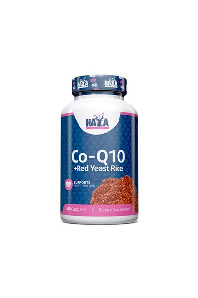 haya labs Co-Q10 60mg. Orez cu drojdie roșie 500mg - Supliment din plante, 60...