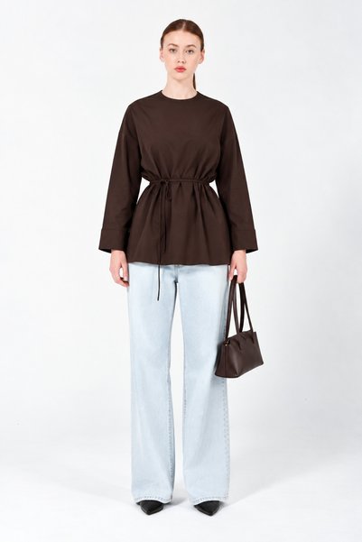 Hatun Atila Beli Drawstring Draped Tunic 0194