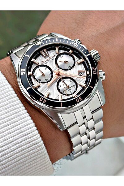 Quantum Special Design Silver Color Sapphire Crystal Glass 10 Atm Chronograph...