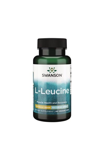 SWANSON AjiPure L-Leucine, Pharmaceutical Grade 500mg - L-Leucină, 60 capsule...