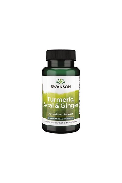 SWANSON Turmeric, Acai și Ghimbir cu Spectru Complet - Supliment din Plante, ...