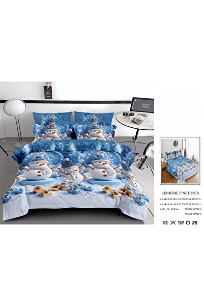Edormitor Set de lenjerie de pat Finet de Crăciun, 6 piese, Cearșaf 220x230 W...