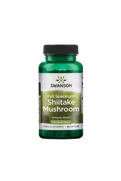 SWANSON Ciupercă Shiitake cu Spectru Complet 500 mg - Supliment din Plante, 6...