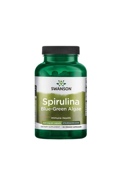 SWANSON Std Spirulina Alge Albastre-Verzi 10% Ficocianină 500mg - 90 capsule ...