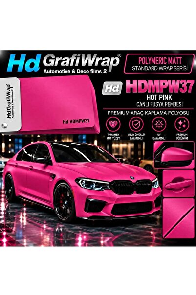 HD AMERICAN CANLI FUŞYA PEMBE ARAÇ FOLYOSU 5M