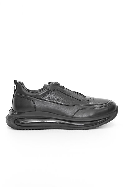 Tuna Genuine Leather Smart Lace-Up Black Men's Sports Shoes - 2749