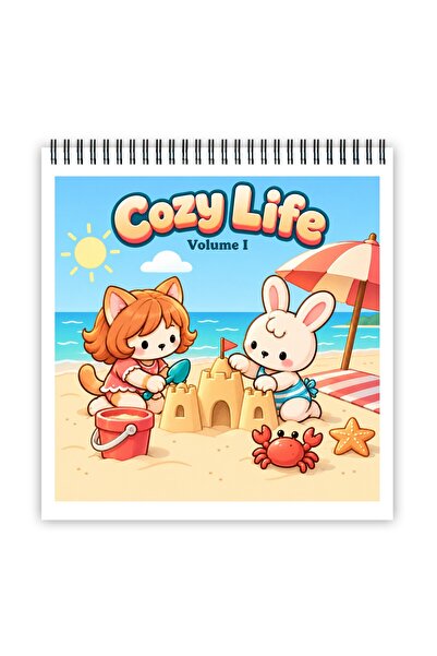Legendary Gifts Carte de colorat, 50 de ilustrații Cozy Life - Volumul I, 106...