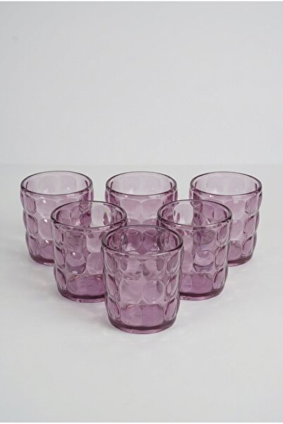 EVLE Set of 6 Acrylic Short Water Glasses 325 ml Embossed
