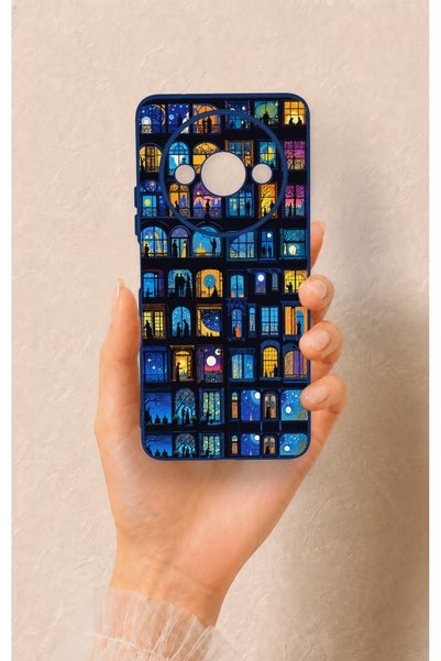 Vip Case Redmi A3 Compatible Night City Stories Patterned Silicone Case