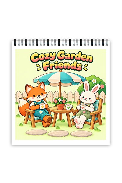 Legendary Gifts Carte de colorat, 50 de ilustrații Cozy Garden Friends, 106 p...