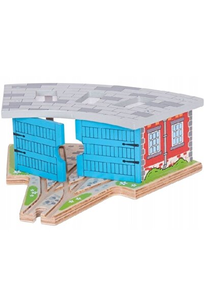 BIGJIGS Toys Gara de trenuri cu aburi pentru trei trenuri, accesoriu pentru c...