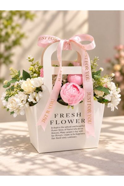 Tasarım Pink Luxe Şakayıklı Çiçek Hediyelilk-Ev Dekorasyon