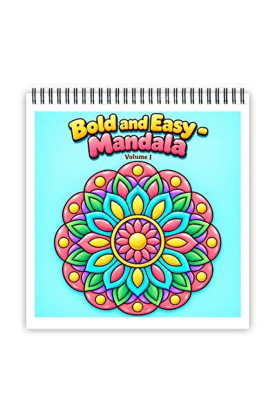 Legendary Gifts Carte de colorat, 50 de ilustrații Bold and Easy - Mandala - ...