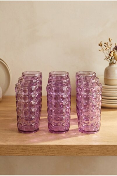 EVLE Set of 6 Acrylic Soft Drink Glasses 600 ml
