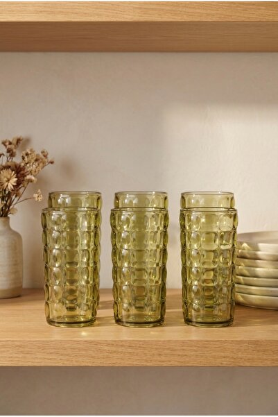 EVLE Set of 6 Acrylic Soft Drink Glasses 600 ml