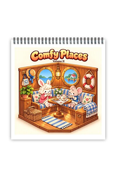 Legendary Gifts Carte de colorat, 50 de ilustrații Comfy Places - Volumul II,...