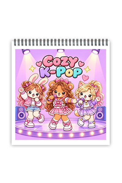 Legendary Gifts Carte de colorat, 50 de ilustrații Cozy K-Pop, 106 pagini, Fo...