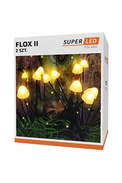 NO BRAND 2x Lumini solare LED tip ciupercă, cu țăruș, pentru grădină, cu senzor