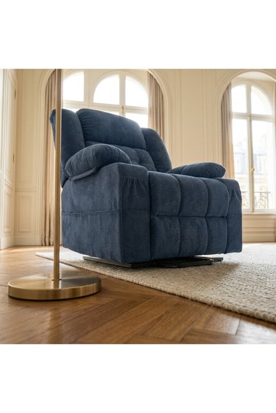 Ebticar Luxury Upholstered Accent Lounge Chair with Tufted Design and Modern Style for Relaxation and Rest-Blue