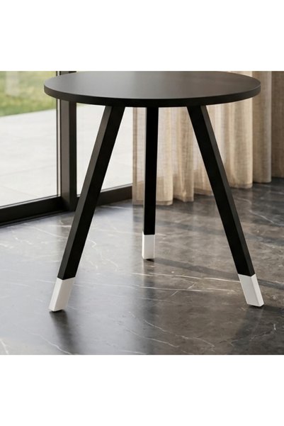 Ebticar Round Black Dining Table Elegant & Contemporary Design