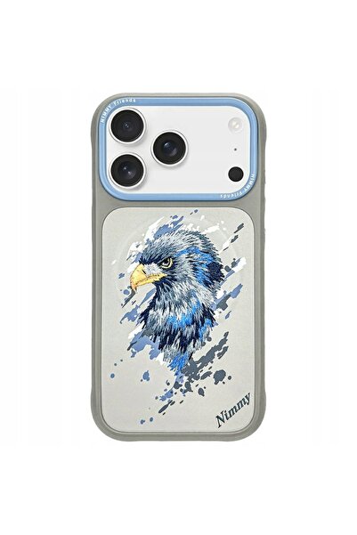 NO BRAND Husă pentru iPhone 17 Pro, Nimmy Wilk pentru MagSafe, cu motiv brodat