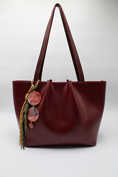 LASSO Women's Burgundy Large Size Zippered Hand, Arm and Shoulder Bag with La...