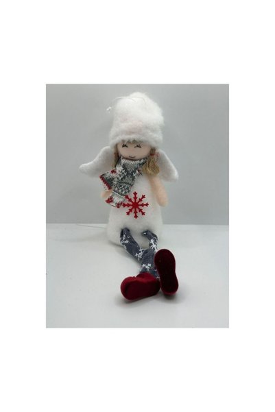Partymax Kar Perisi Dekoratif Biblo 24 cm Yılbaşı Süsü Noel Melek Figürü Ev D...