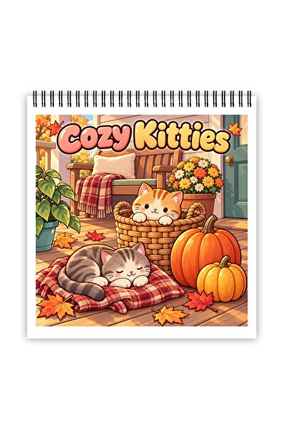 Legendary Gifts Carte de colorat, 50 de ilustrații Cozy Kitties, 106 pagini, ...