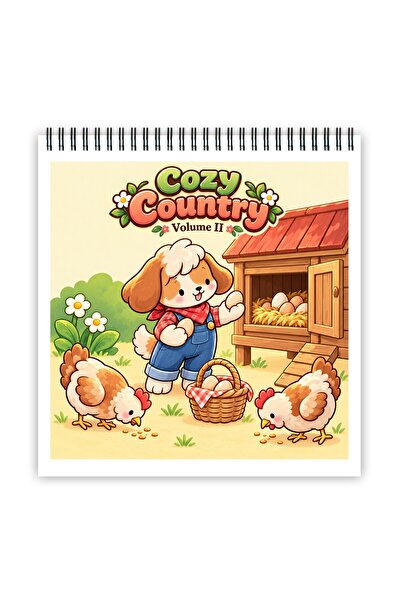 Legendary Gifts Carte de colorat, 40 de ilustrații Cozy Country - Volumul II,...