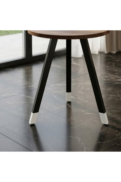 Ebticar Brown Color Round Dining Table Elegant Design Modern Dining Table
