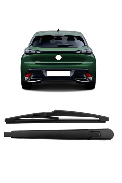 cme parts Peugeot 308 HB 2021-2026 Uyumlu Arka Cam Silecek Kolu Ve Süpürgesi Kapak Takım 1610785080
