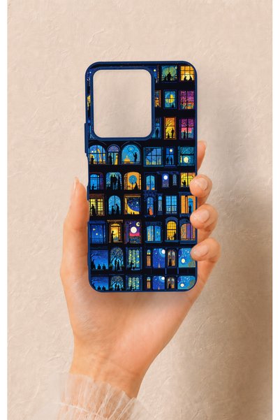Vip Case Vivo Y35 Compatible Night City Stories Patterned Silicone Case