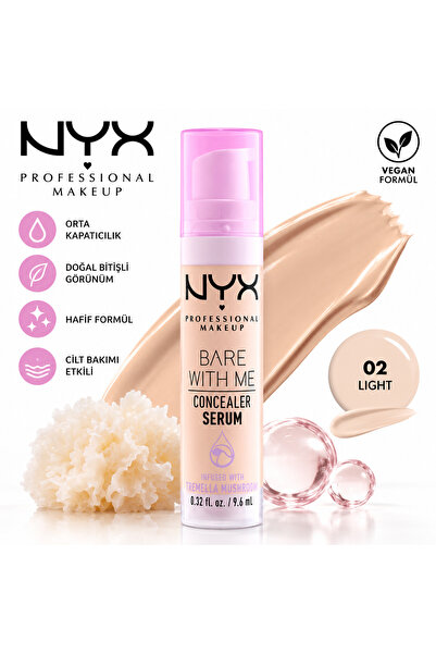 Doğahome Professional Makeup Bare With Me Concealer Serum Kapatıcı 02 Light 9,6 ml