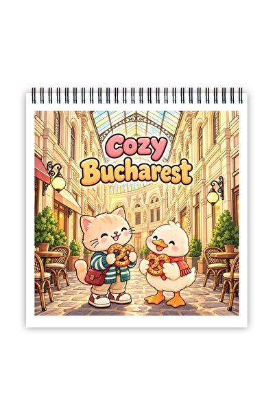 Legendary Gifts Carte de colorat, 50 de ilustrații Cozy Bucharest, 106 pagini...