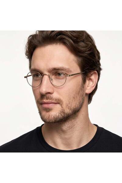 Mootlu Retro Small Round Blue Light Protective Glasses - Ms803 C03 Matte Gold