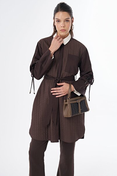 Kayra Stone Detailed Tunic Brown 81026