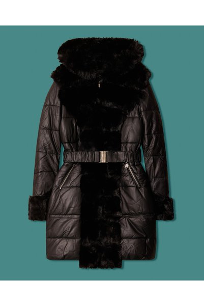 SEÇİL Suni Kürk Detaylı Anorak Kaban