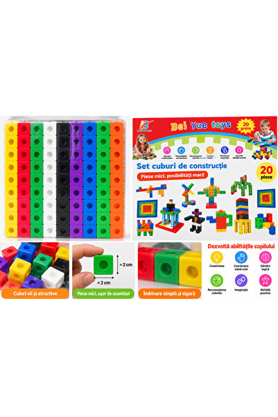 Generic Brand Set cuburi de construcție educative pentru copii, multicolore, ...