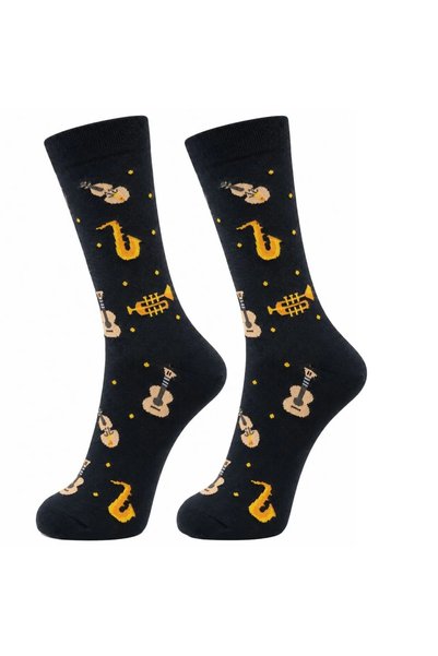 WomanAndKids Night Women's Musical Instrument Patterned Socks 36-40 |   Cotto...