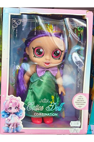 Generic Brand Cotton Doll Combination-Păpușă cu păr mov