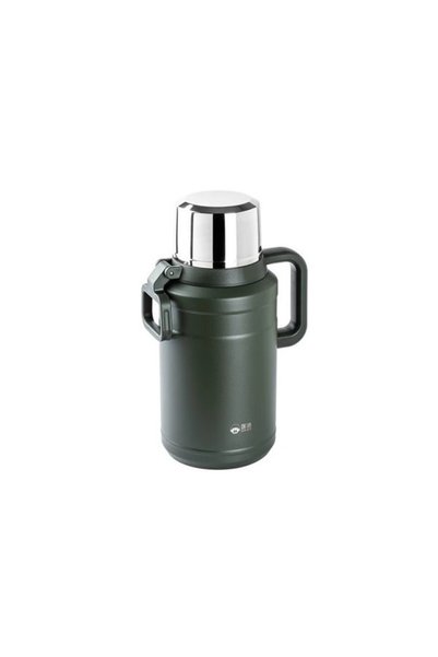 Turkishsouq Okadi Green Stainless Steel Thermos with Lid, 3L