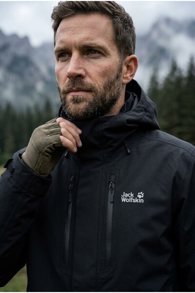 Jack Wolfskin JASPER PRO 3IN1 JKT M Erkek Outdoor Montu (3'Ü 1 Arada) Siyah