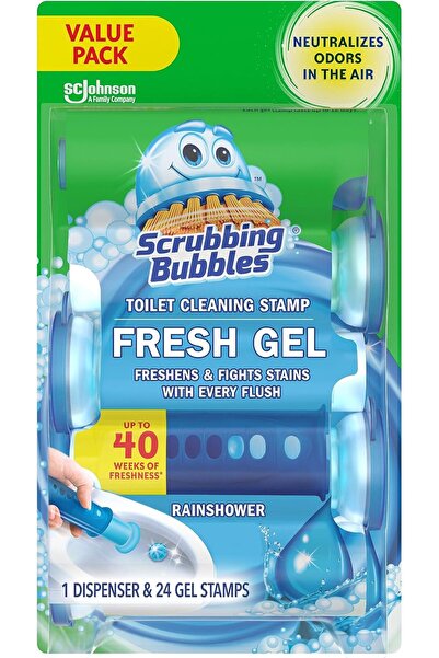 Scrubbing Bubbles أختام جل منعشة لتنظيف المرحاض، تساعد على الحفاظ على نظافة ا...