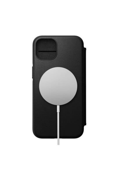 Nomad Husa telefon din piele naturala MagSafe Rugged Folio, negru- iPhone 12 ...