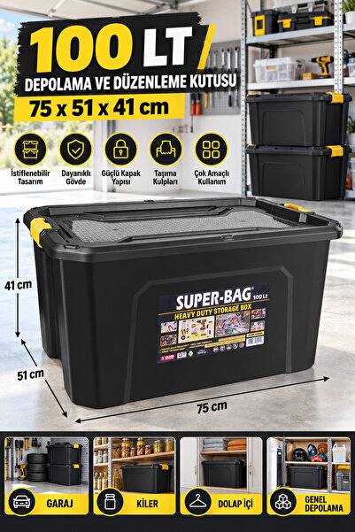 Alezy Super-Bag ASR-4040 100 LT Saklama ve Depolama Kutusu