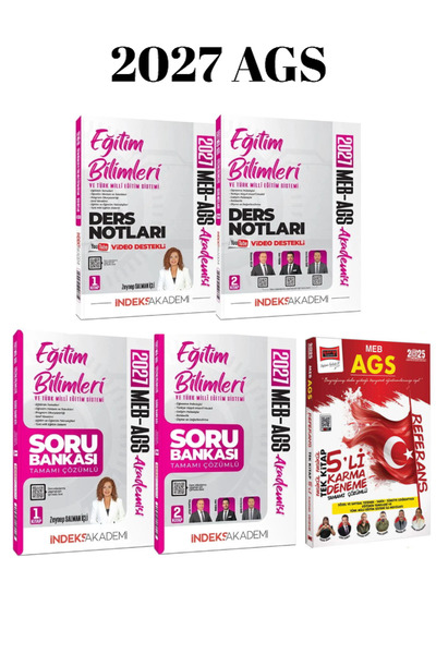 İndeks Akademi 2027 MEB AGS Akademisi Eğitim Bilimleri Ders Notları - Soru Ba...