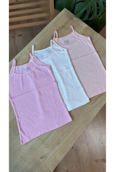 Bellamio Kids Askılı Pamuklu Beyaz Kız Çocuk Aleti