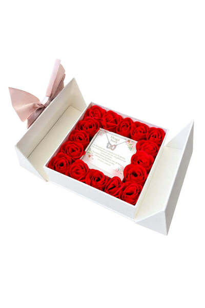 OEM Cadou pentru Soră de la Frate – Colier „Inimi Bicolore”, Cutie Florală Al...