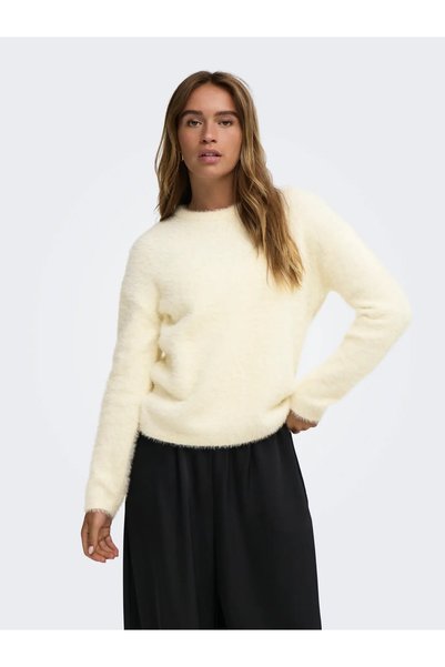 ONLY Jdy Women's Jdyprime Plush Cream Sweater - 15376604