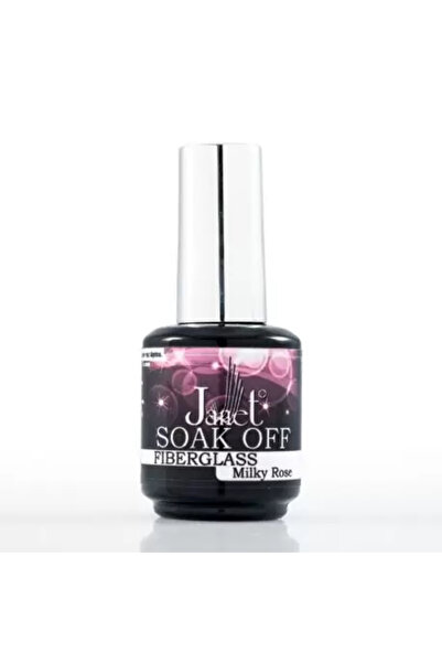 Janet Hand&Nails Soak Off Fiberglass roz lăptos, 15 ml